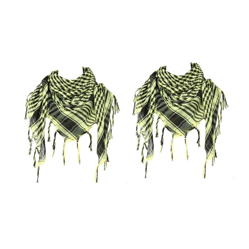 123 Pezzi Sciarpa Shemagh Desertica Morbida con Frange Copricapo Arabo Unisex Keffiyeh Bandana Copricapo Unisex Sciarpa Araba Copricapo