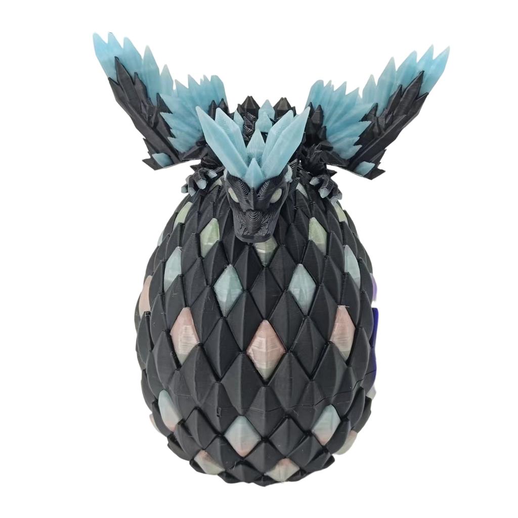 3D Printed Glow In The Dark Articulated Baby Dragon Toy Figurine Gemstone Dragon Collectible Decorative Model for Kids and Collectors