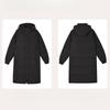 Luxury high-end winter long over-the-knee solid color loose thick windproof down jacket for men and women couples