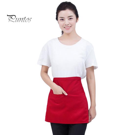 

Полуфартук с карманами для мужчин, женщин, взрослых, дышащий поварской фартук, практичный кухонный фартук для готовки, поварской костюм красный