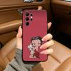 B-Betty Cute B-Boop Phone Case For Samsung S25,S24,S21,S22,,Plus S23,S30,Ultra,S20,Fe,Lite,Black Soft Silicone
