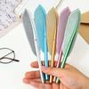 6pcs 0.5 Mm Black, Creative Color Retro Feather Neutral Pen