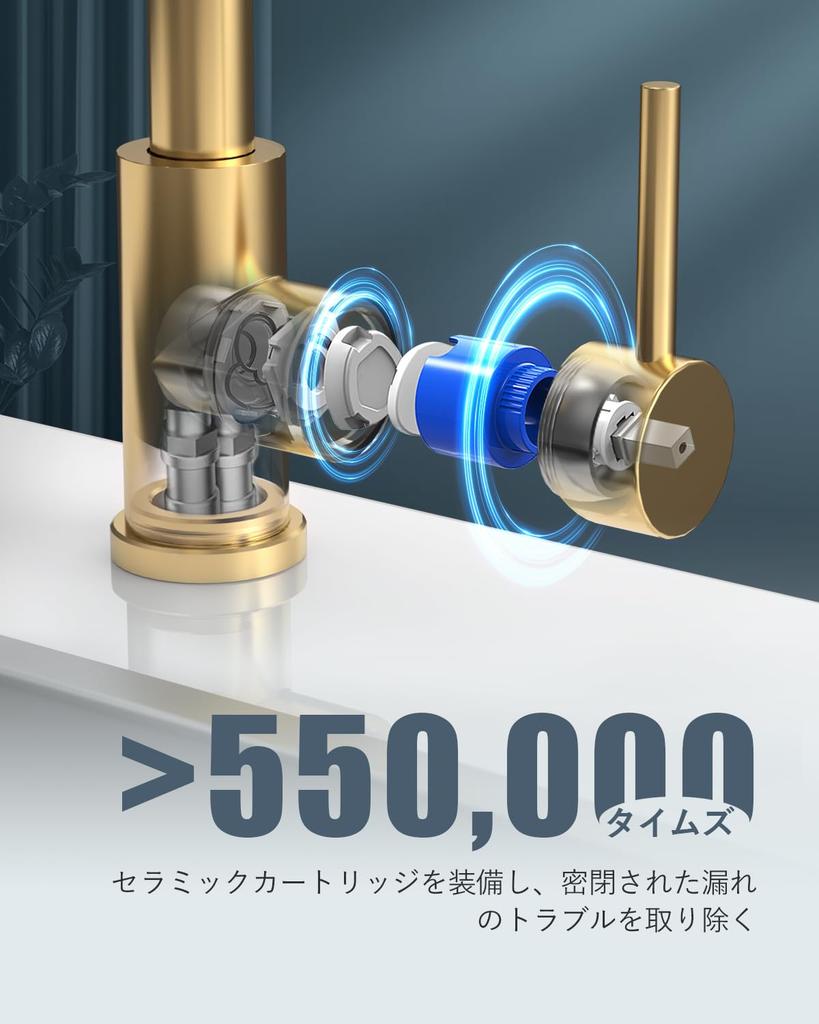 APPASO Modern Kitchen Mixer Tap with Single SUS304 Stainless for Kitchen Includes Japanese Instruction Manual Pull-Out Spray, Lever, Steel, Sinks,