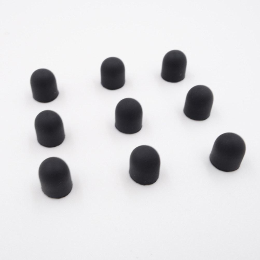 20Pcs Capacitive Pen Tip Silicone Case Mute Writing Design Pencil Nib Cover Replacement Touch Stylus Pen Accessory Black