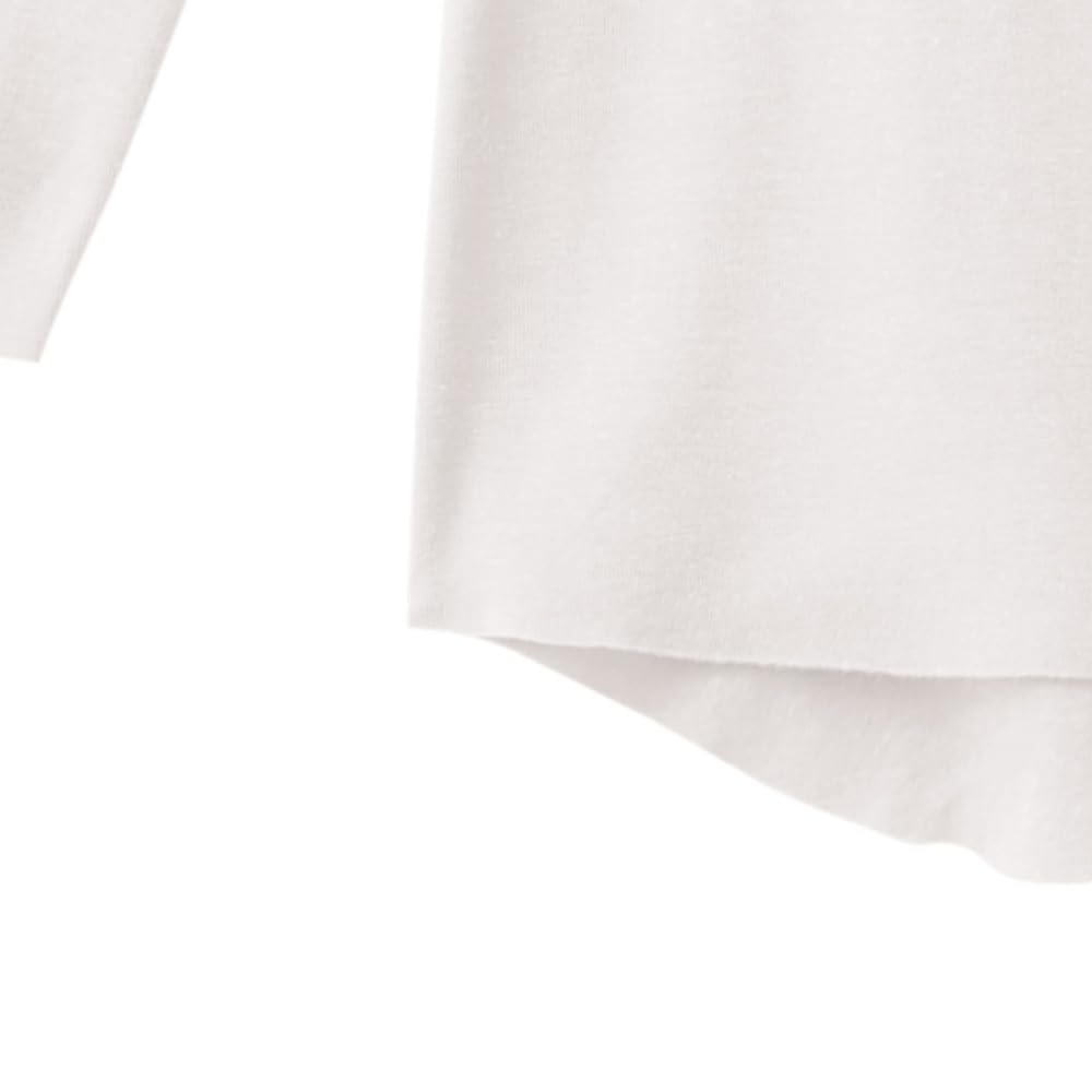 Gunze YG NEXTRA Long Sleeve Natural Made In Indoor Drying USA Size M (CUT OFF) V-Neck Shirt, Heat-Generating, Japan, Safe, Antibacterial, Cotton,