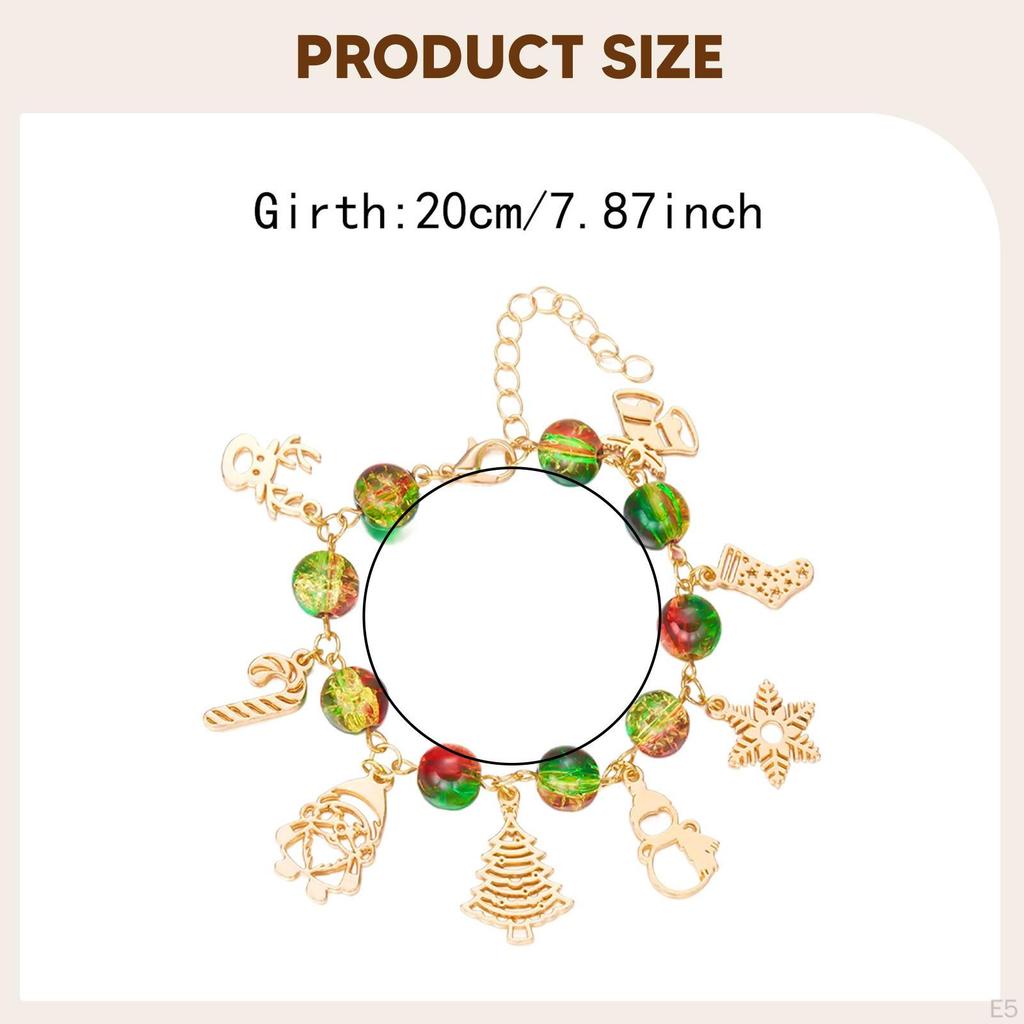 Christmas Bracelet Alloy Holiday Festive Creative Fashion Pendant