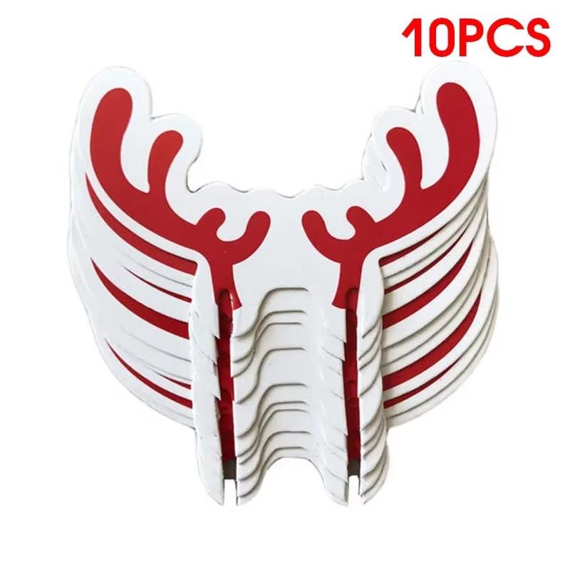 10pc/set Wine Cup Card Christmas Decor Santa Hat Glass Decor Xmas Tree Snowman Home Decoration Decor 2025 New Year Accessories