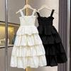 Girls Summer Dress Children Layers Slip Long Gown Kids Birthday Party Vestidos Clothes Teenager Casual Sling Clothing