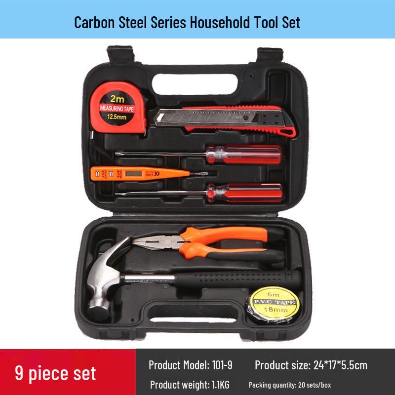 Carbon Steel Hand Tool Kit for Home, Vehicle, and Auto Repair