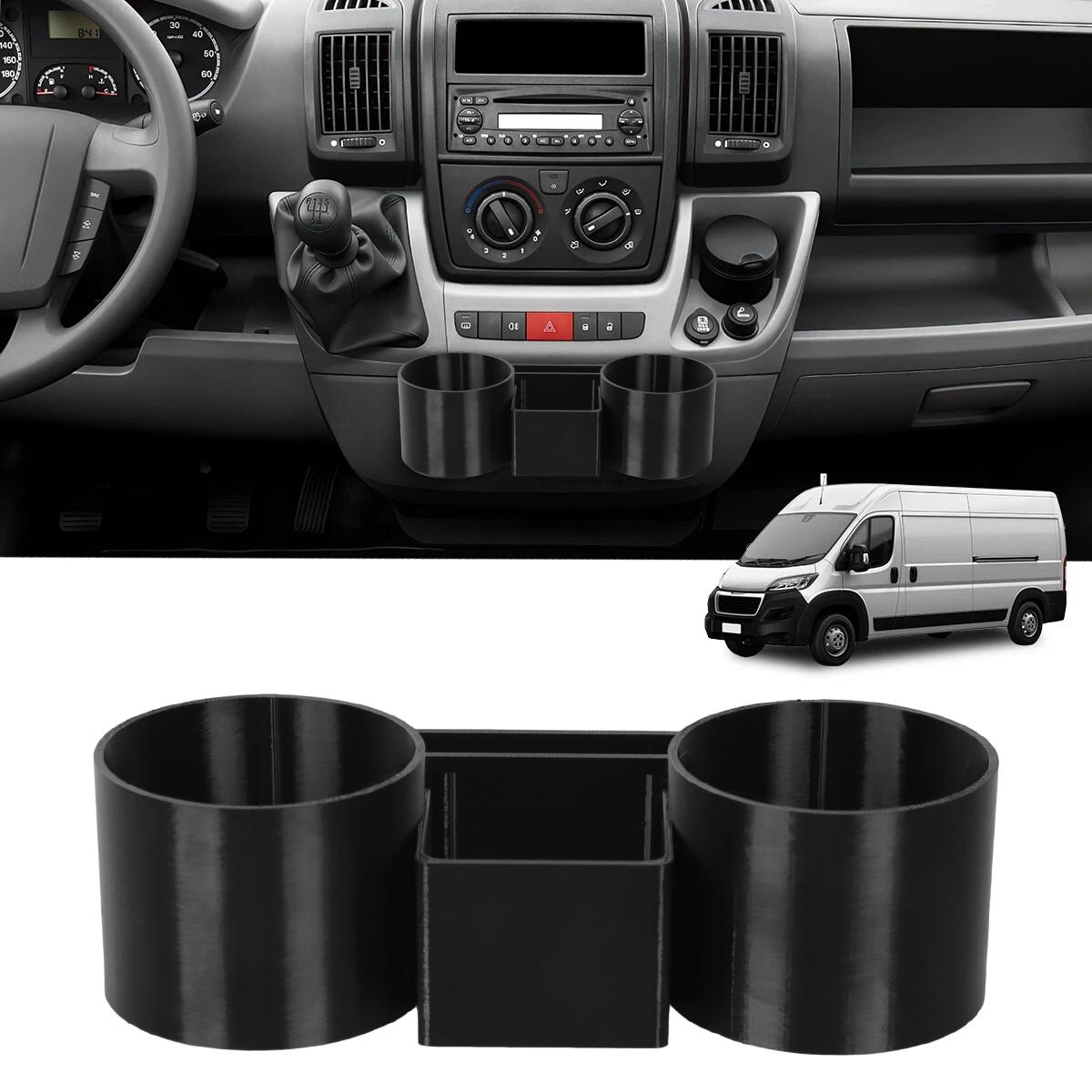 Dual Car Cup Holder Fits For Van Motorhome Fiat Ducato Peugeot Boxer Citroen Relay Van Centre 2007+ Interior Accessories 1pc