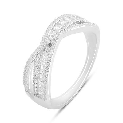 Silver Ring with Cubic Zirconia, Product Weight 3.56 G (2215837)