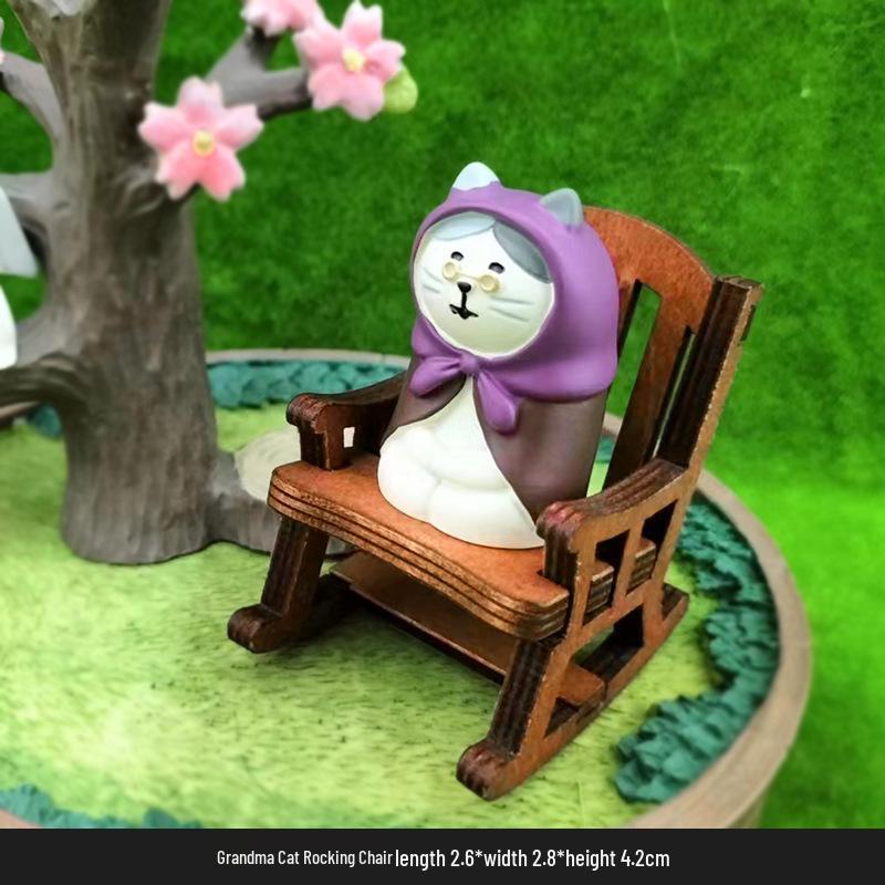Handmade Cute Frog Rocking Chair Ornament - Healing Resin Craft for Desktop or Car Decor