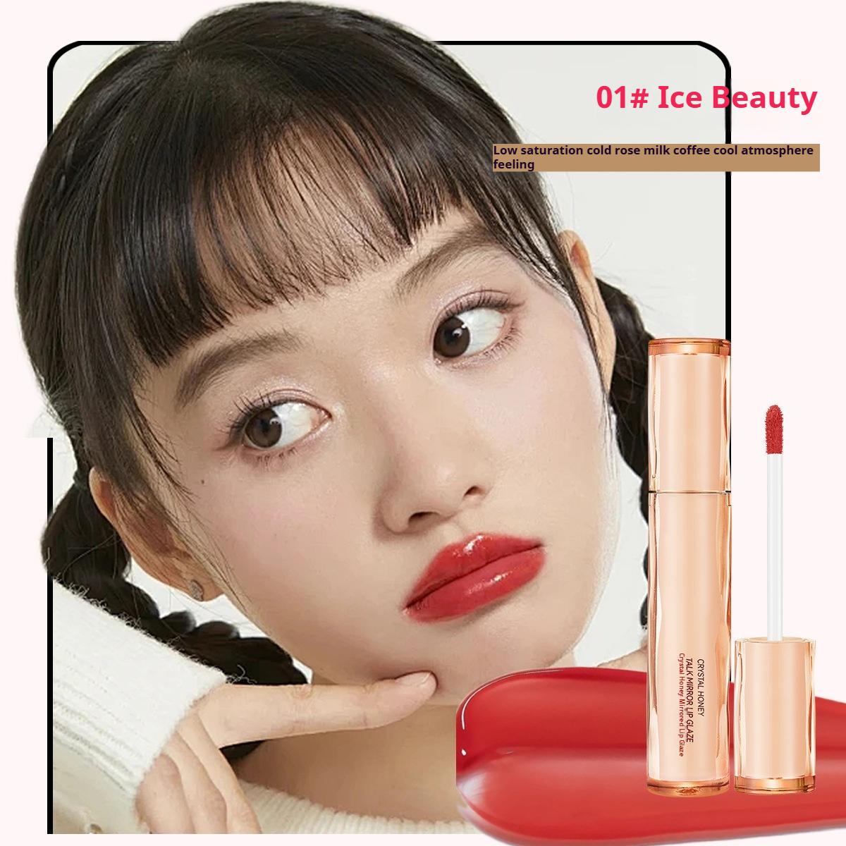 

Honey Xizi Mirror Lip Glaze — простая и белая помада, не тускнеет, водянистая и пищащая. Губы не прилипают к помаде.