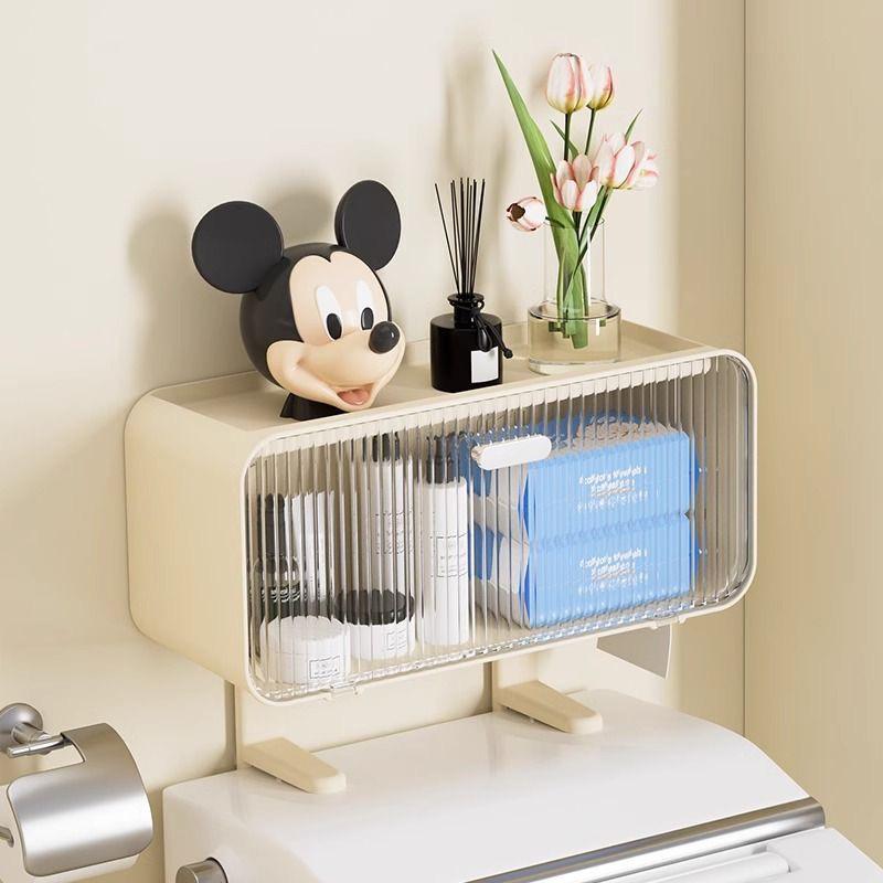 No Drill Wall Mounted Toilet Rack For Bathroom Cabinet Shelf Plastic Storage Stand Shower Organizer Bath Holder Accessories