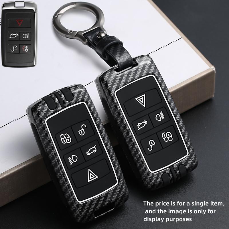 Metal Car Key Case Remote Cover Shell Holder Keyring Fob for Land Rover Range Rover Sport Evoque Freelander Velar Discovery LR5