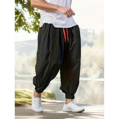 New Casual Pants Men's Bloomers Loose Trousers Men's Wide-leg Harunt Small Feet Long Trousers