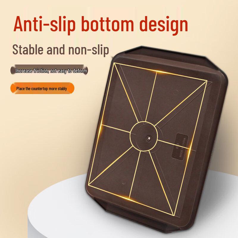 Commercial Rectangular Non-Slip Serving Tray with Handles