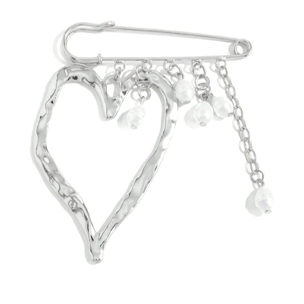 

Tassel Jeans Brooch Multilayer Cross Pendant Jeans Chain Vintage Tassel Pearl Foot Ankle Trousers срібний