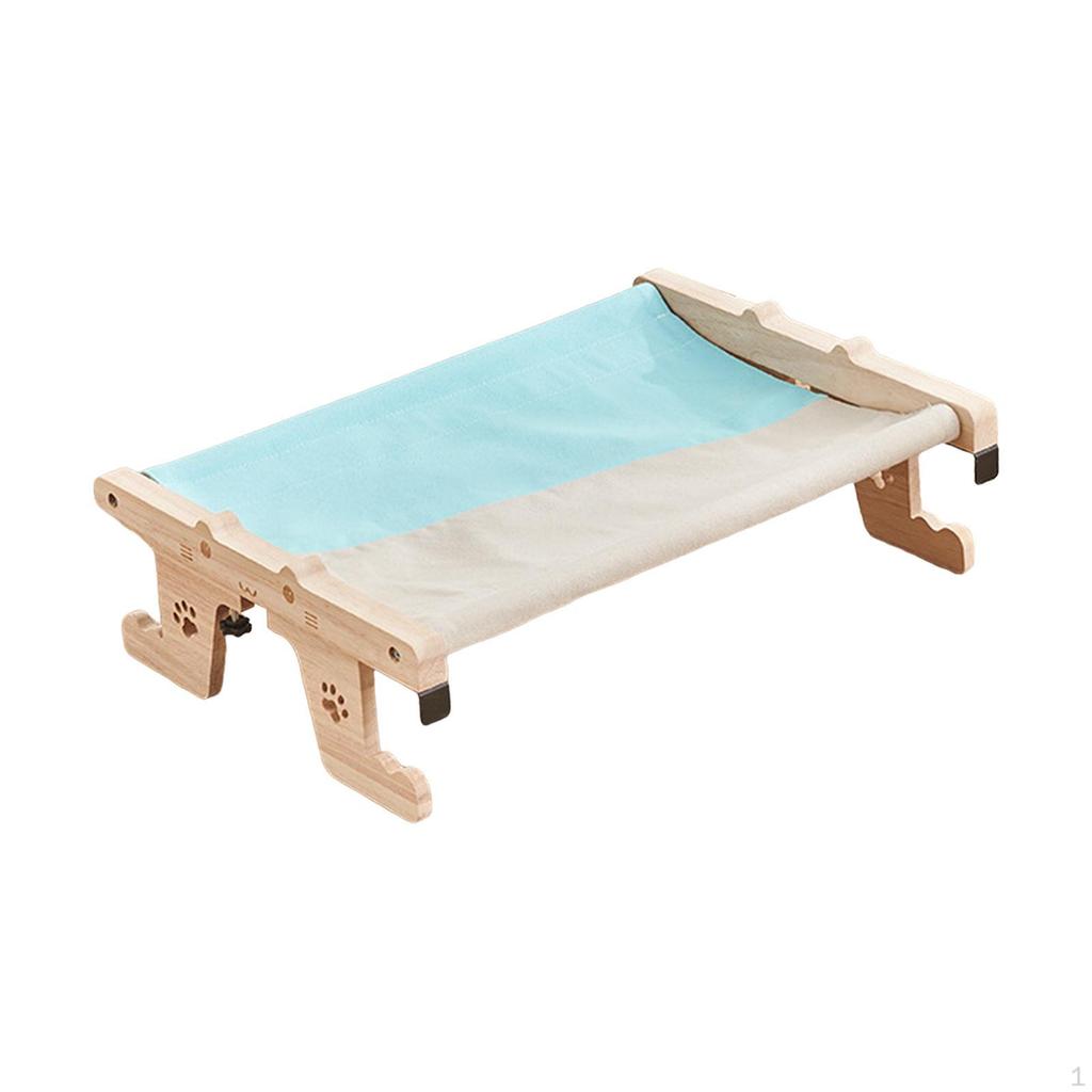 Cat Hammock Window Perch Adjustable Kitten Bed Steady Easily Install Multipurpose Wood Frame