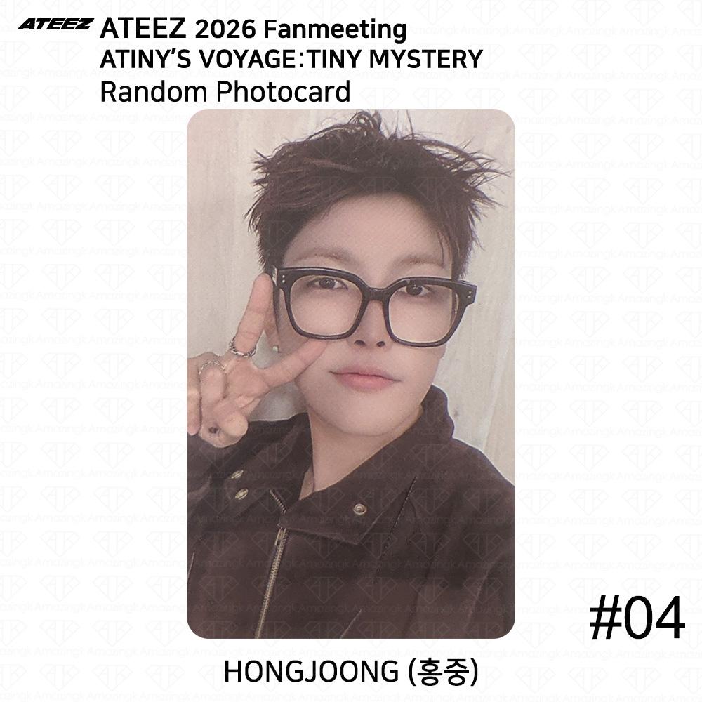 ATEEZ 2026 Фанмитинг ATINY S VOYAGE:Случайная фотокарточка TINY MYSTERY Hongjoong - Photocard #4 gray