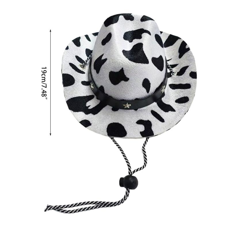 Lovely Cowboy Hat for Cats and Dogs Roleplaying Costume Hat Adjust Belt Pet Festival Hat Pet Cats Party Dress Up Hat