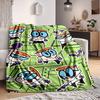 1pc Dexter's Laboratory Cozy Print Blanket Lightweight Warm Flannel Throw Blanket For Sofa, Bed, Living Room