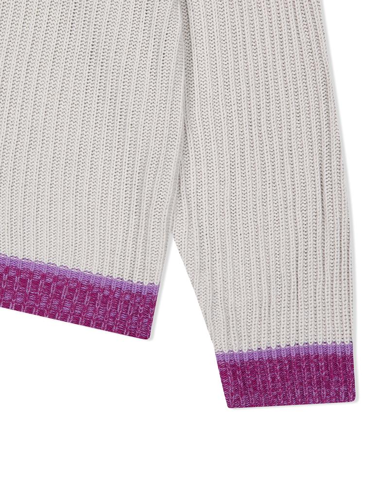 YESEYESEE Logo Applique Knit Pullover Ivory