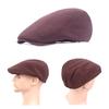 Pánská vintage bavlněná čepice Newsboy Jednobarevná Plochý baret Outdoorové sporty Sluneční klobouk