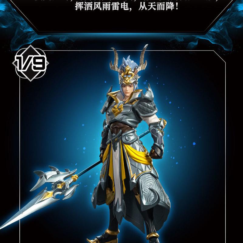 Fondjoy Authentic Hellfire Monkey King Han Xin White Dragon Sings Collectible 1/9 Action Figure Toy Model For Display And Play