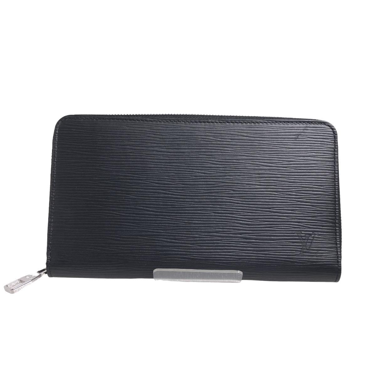 

LOUIS VUITTON Zippy Organizer M60632 Long Wallet purse Epi Leather Noir Black Used