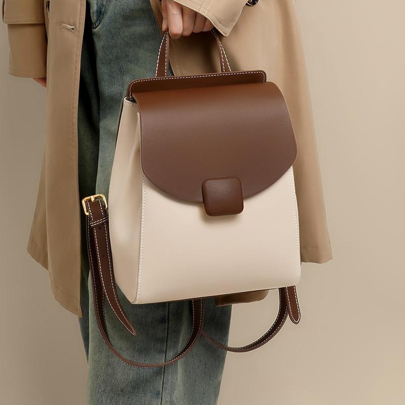 Backpack Autumn and Winter New Women's Small Backpack Genuine Leather Travel Large Capacity Commuting College Students Travel School Bag
