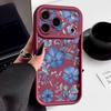 Pale Blue Flowers Pattern Case For iPhone 17 Pro Max Funda Shockproof Bumper Cover For iPhone 16 Pro Max 15 14 13 12 11 Air 16E