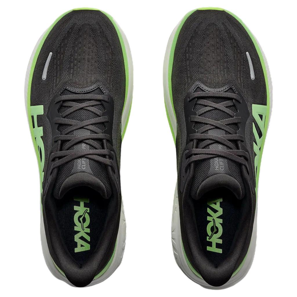 HOKA ONE ONE Clifton Running Shoes Men's Low-top Carbon Black/Acid
