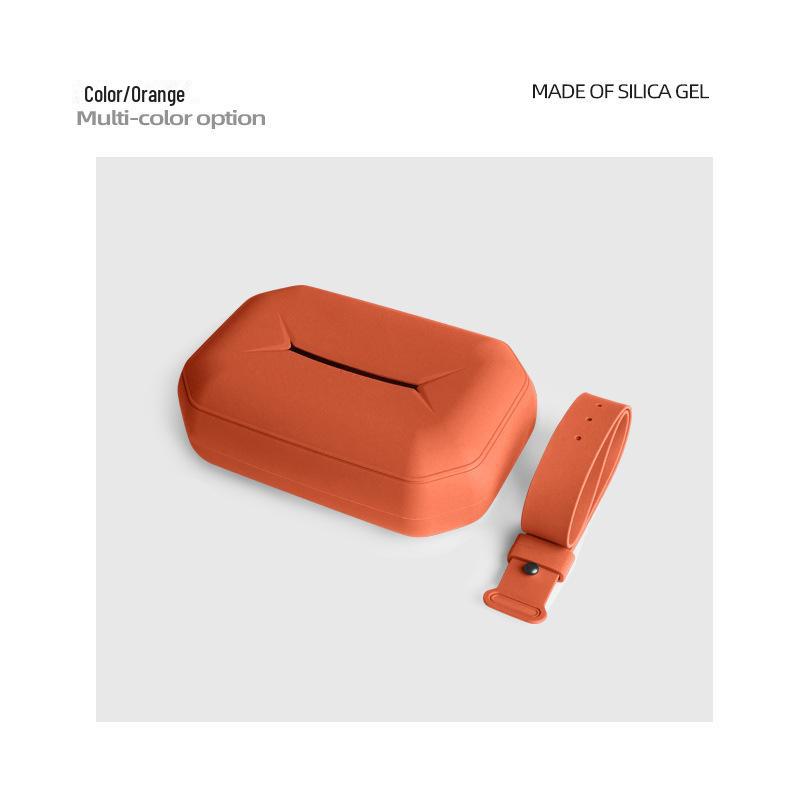 

Силиконовая подвесная коробка для салфеток на сиденье автомобиля - оригинальный цвет