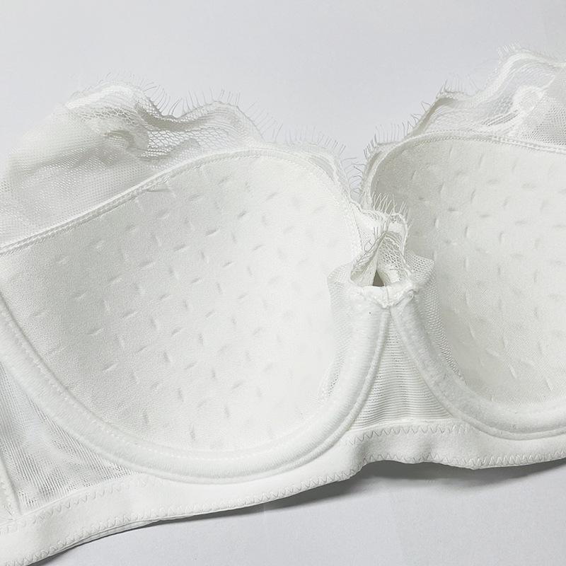 Women's Thin Bra for Large Breasts Sexy Lace Push-Up Bra Soft Underwire Anti-Sagging Bra