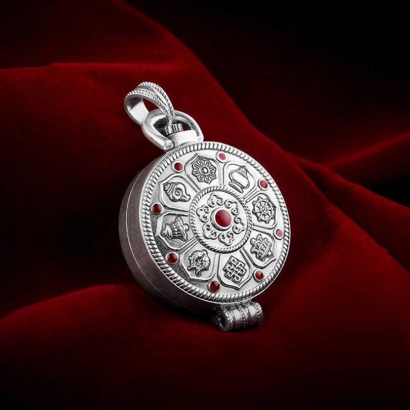 Vintage Hollow Tibetan Gau Box Pendant Necklace Men Women With Adjustable Chain
