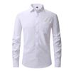 Men's Classic White Formal Shirt Point Collar Regular Fit Office Dress Shirt