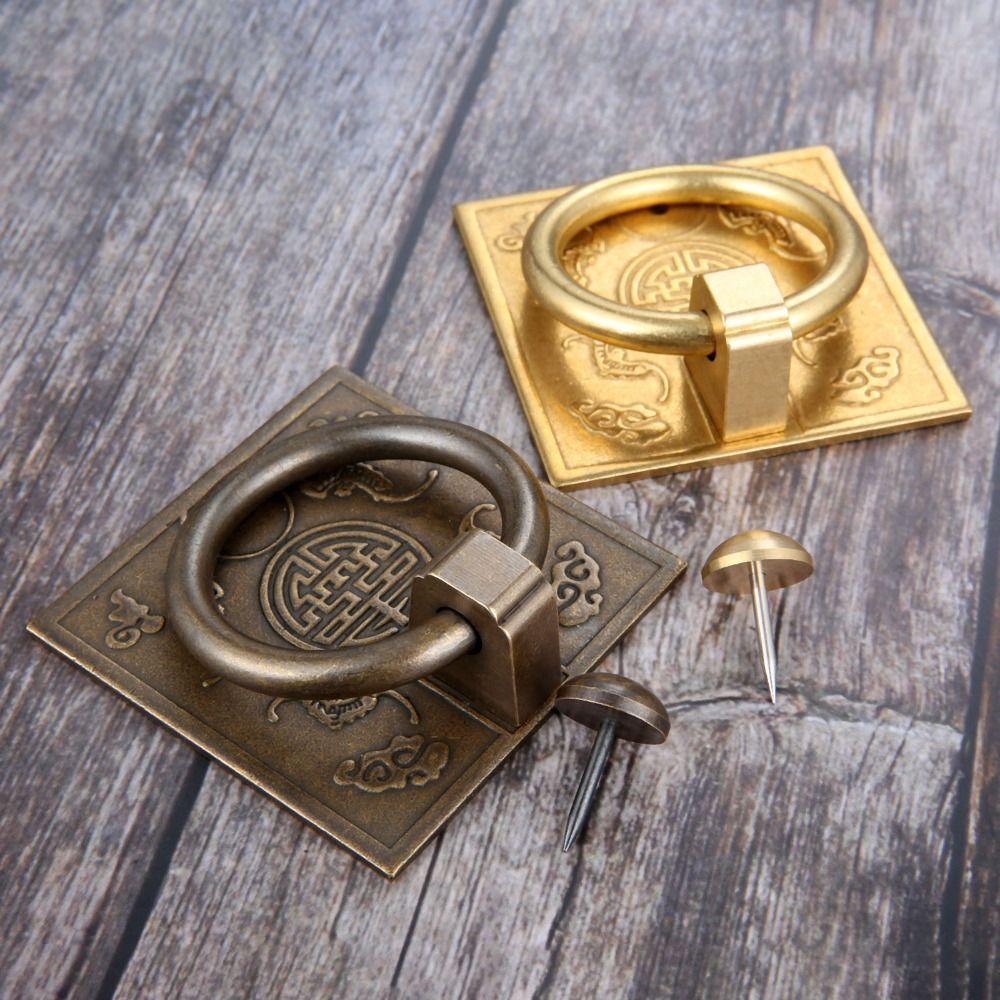 

Квадратная летучая мышь квадратное кольцо для выдвижного ящика антикварная ручка для ящика креативное дверное кольцо ручка для ящика