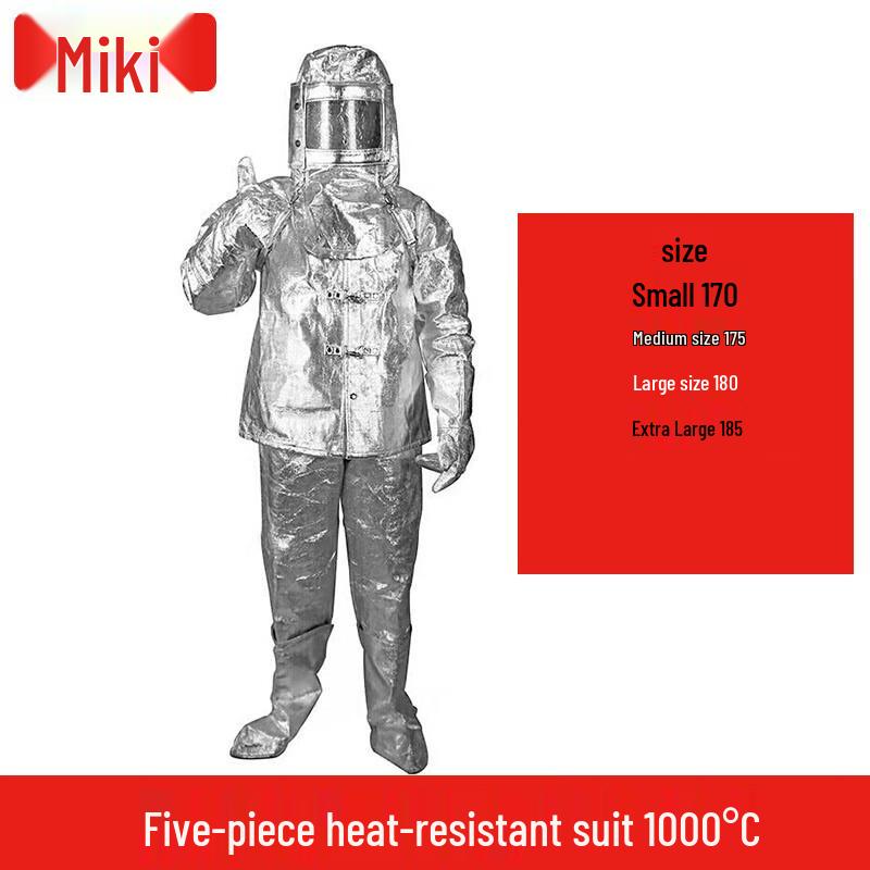 1000°C High-Temperature Heat Insulation 5-Piece Suit One Size
