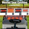 Graphene 4 Zones Heating Golf Cart Seat Towel Blanket Comfortable Heated Seat Cushion Travel Sports Cart Seat Cushion Cover