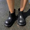 Waterproof Eva Thick Bottom Ankle Boots Women 2025 Winter Chunky Platform Non Slip Rain Boots Cute Round Toe Girl's Water Shoes