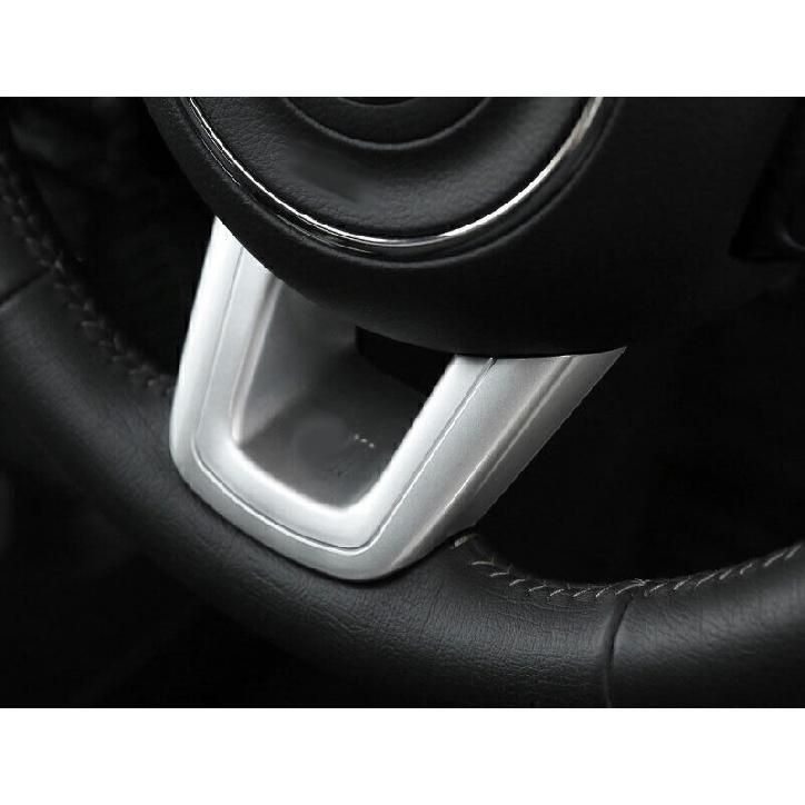 For Jeep Compass 2017-2021 Matte Silver Steering Wheel U Type Cover Trim 1pcs