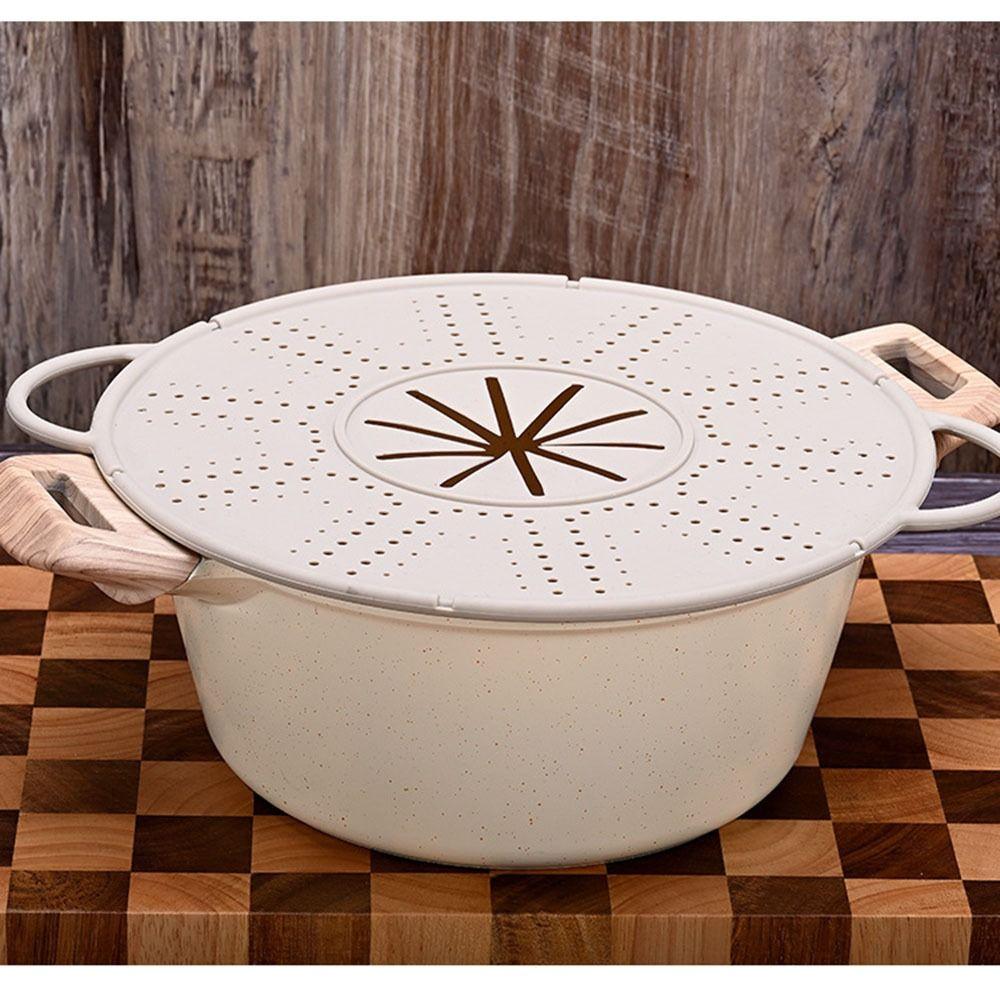 Anti-scald Handles Steamer Insert Tray Draining Spill-proof Pot Lid Silicone Steamer Pad  Pot