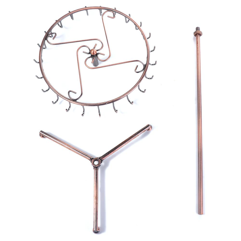 23 Hooks Women Rotating Girls Desktop Organizer Display Stand Jewelry Storage Rack Home Decoration