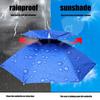 Umbrella Caps with Headband, Water Proof Foldable Umbrella Hat Head Umbrella Hat Fishing Umbrella Hat, Rain Umbrella Hat