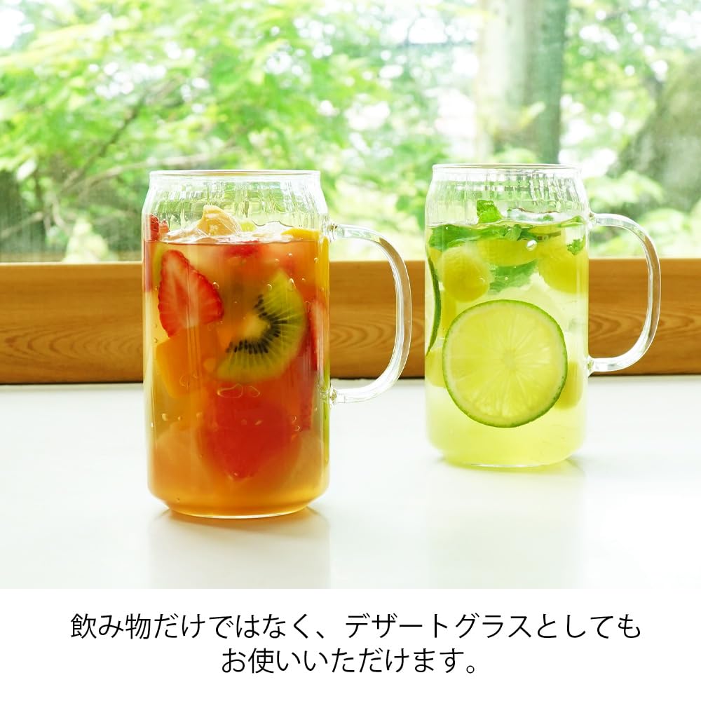 Hario Heat Resistant Glass Can 450mL Beer Glass Mug Dishwasher Microwave Safe Heat Resistant Glass Made In Japan HGK-450-M