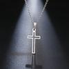 Fashion Cross Pendant Necklace For Women Men Stainless Steel Link Chain Charm Necklace Cool Boys Girls Punk Hip Hop Jewelry Gift