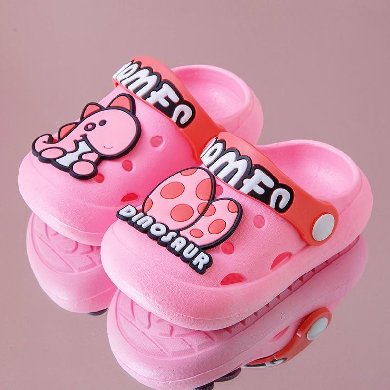 Léto Nové Dětské studené pantofle Vnitřní protiskluzové a měkké dno Pohodlné Roztomilé dětské dírkové boty, domácí pantofle pro chlapce a dívky