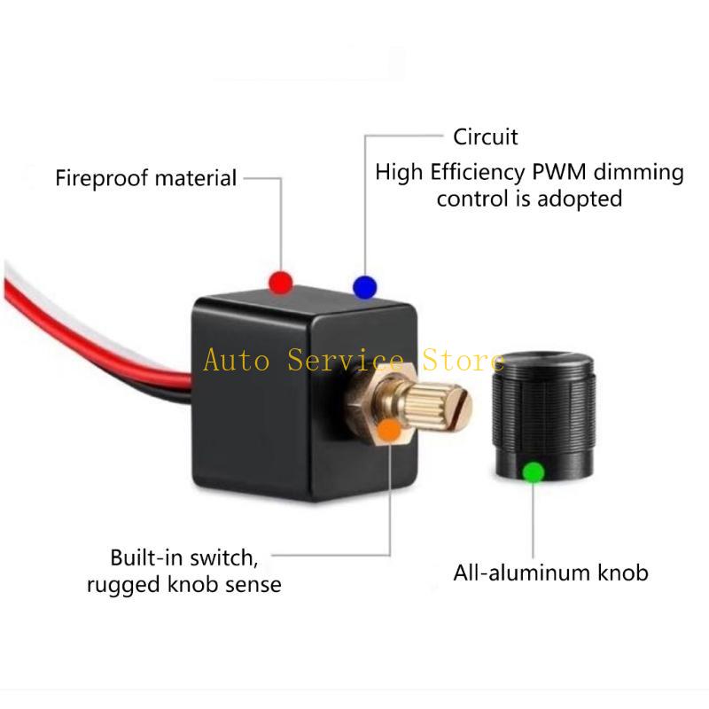 462A DC12V Dimmer Switch for Marine Trailers Boats No Noise Accurate Dimming Control