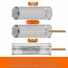 Stainless Steel Outdoor BBQ Grill Basket Cylinder - Portable Rolling Barbecue Cage Net
